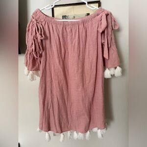 #92 Vintage Havana Pink Textured Top